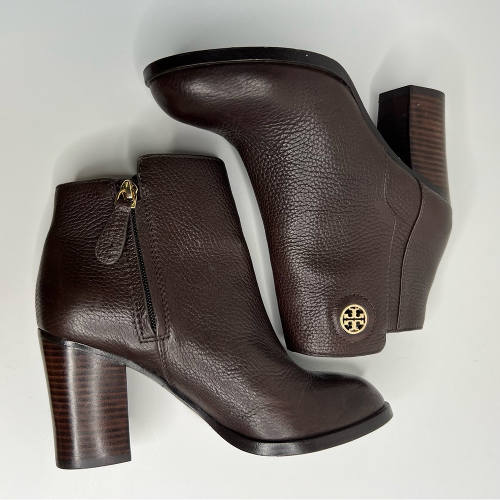 Tory Burch Junction Ankle Boots in Brown Size 7 - Picture 5 of 16